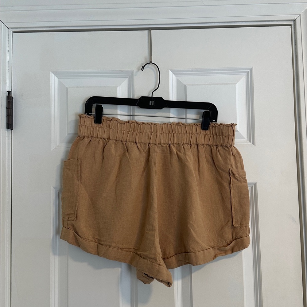NWOT Show Me Your Mumu Disilvio Shorts in Tan Linen size L - Picture 11 of 14
